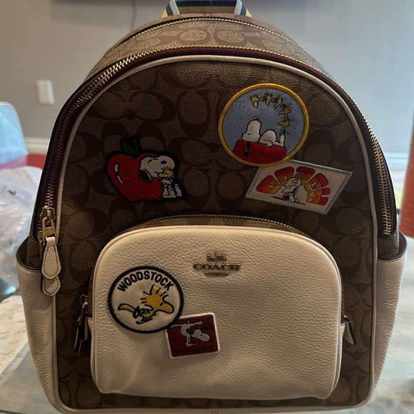 Coach X Peanuts Snoopy Backpack with Patches - Picture 5 of 6